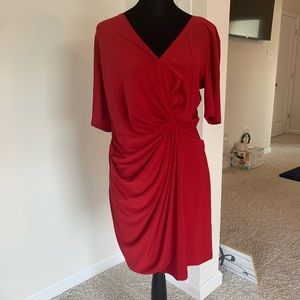 Sexy, low cut red dress